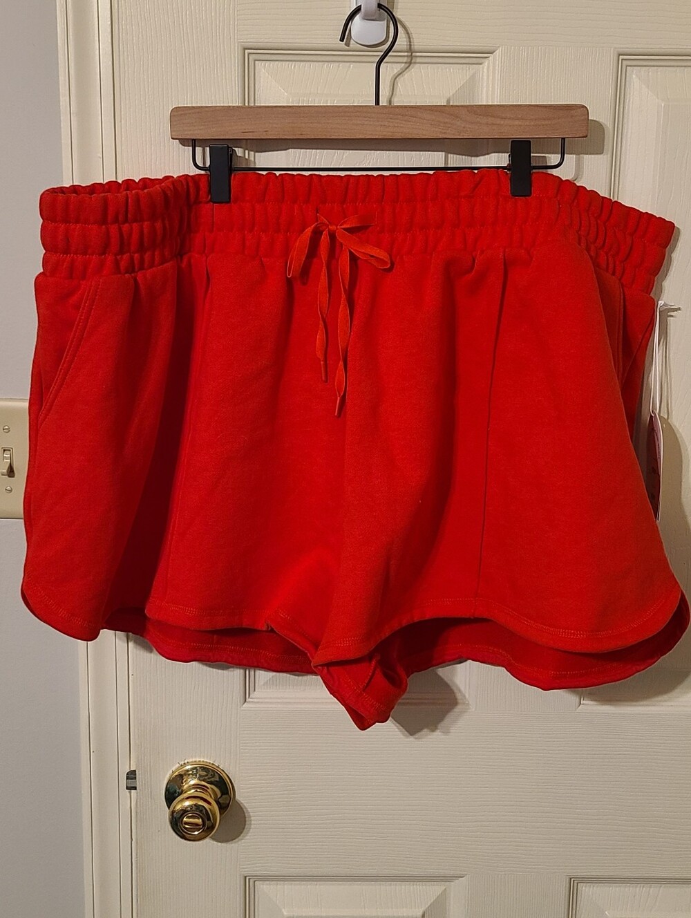 Blogilates Women’s Red High-Waist Drawstring Shorts - 3x